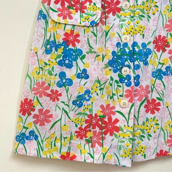 Vintage Haymaker Floral Button Down Skirt Skort w/ Shorts Made in USA, Size S - Picture 5 of 11